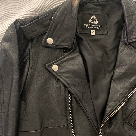 Urban Outfitters real leather jacket by Pelechecoco. Renewed/ recycled leather. - Picture 4 of 5